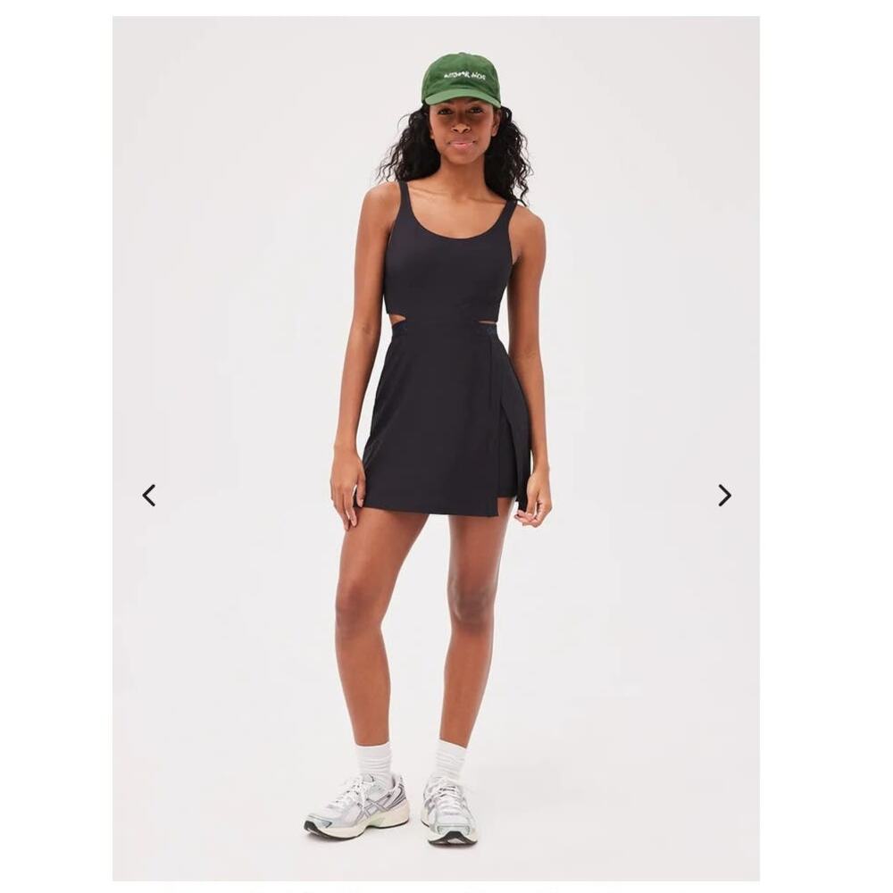 NWT OV Outdoor Voices Court Dress cutout back with shorts - LARGE - black -LARGE - Picture 3 of 8